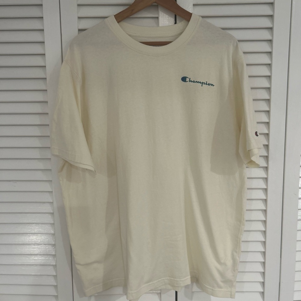 Men’s off white Champion shirt sleeve T-shirt XXL
